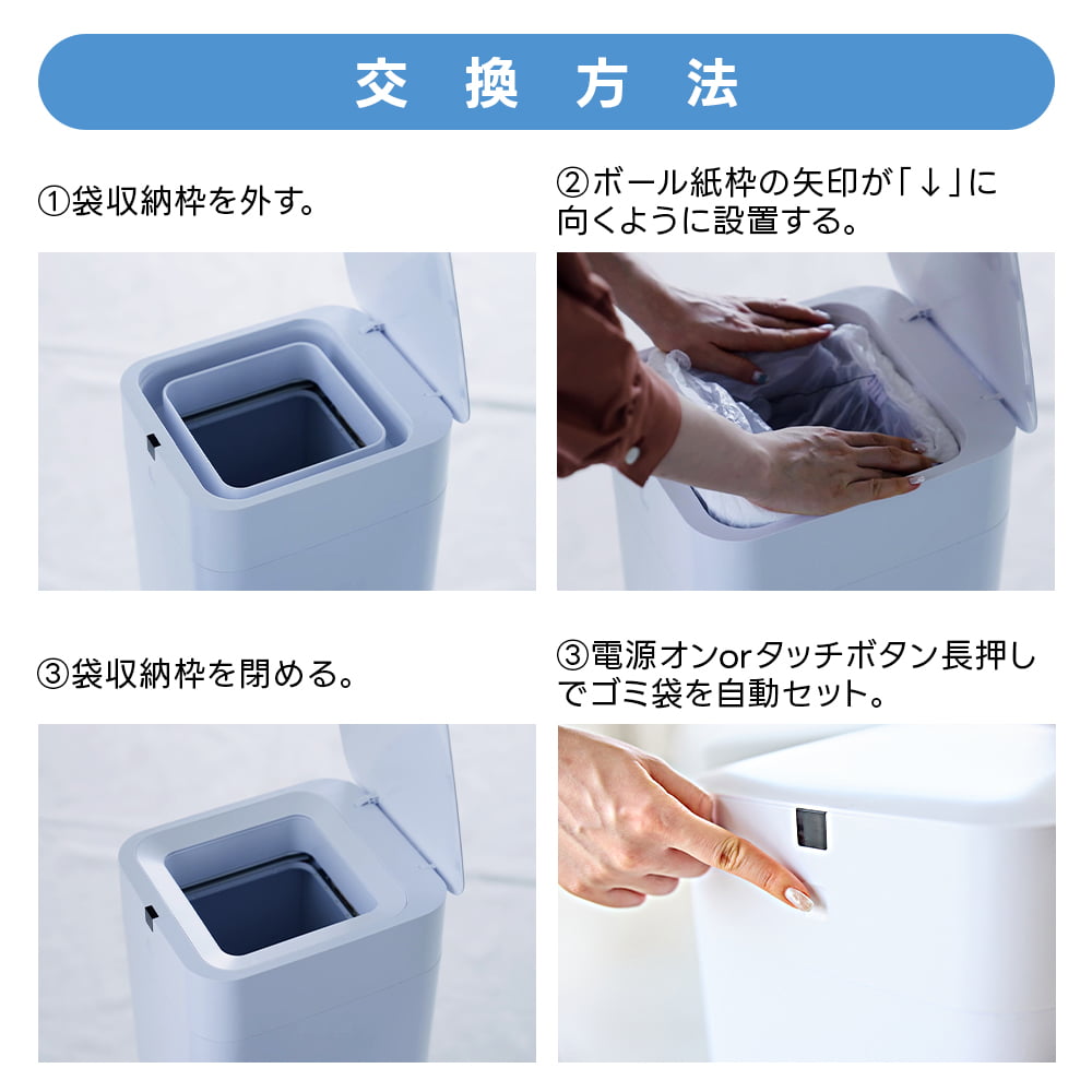 THE PERFECT BOX（完全自動ゴミ箱）ゴミ袋 3/6/12ロール