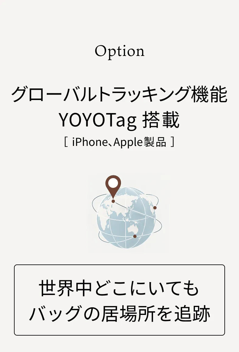 Option グローバルトラッキング機能 YOYOTag搭載